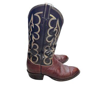 Tony Lama 7.5 EEE Men Smooth Ostrich Leather Boot Western